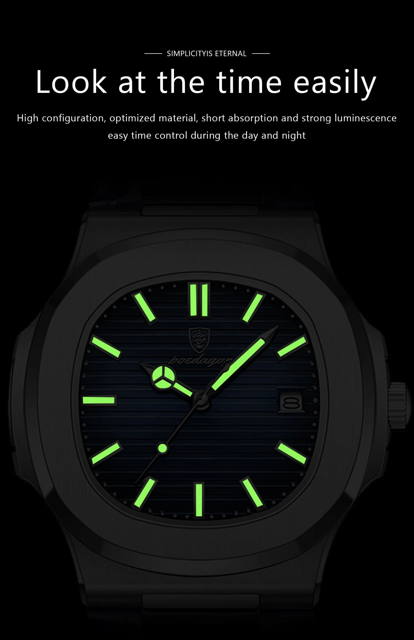 POEDAGAR -Patik Philppie Luxury Man Wristwatch